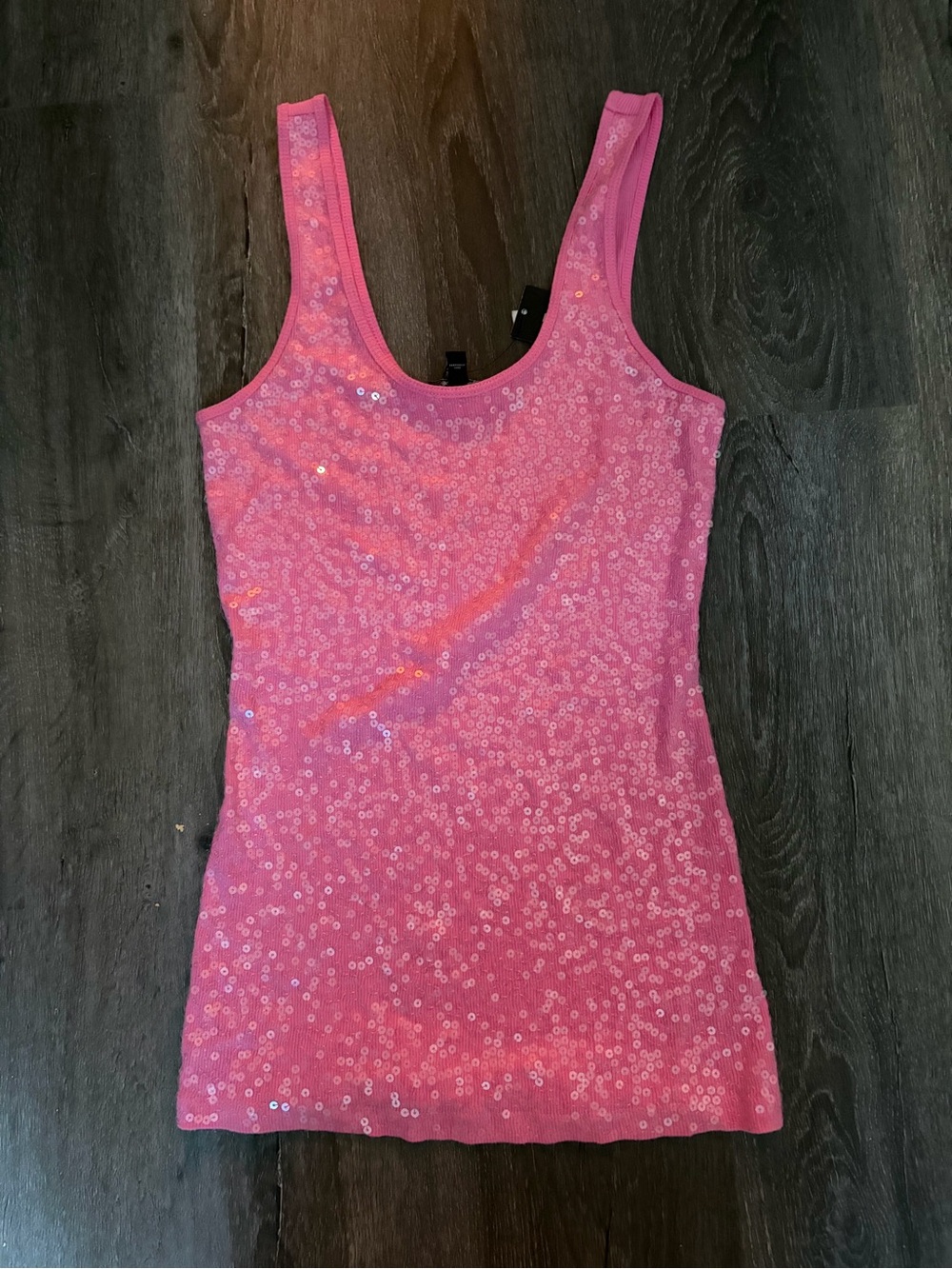Express Pink Sequin Tank Top